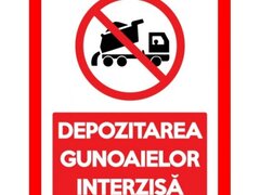 Placuta depozitarea gunoaielor interzisa pentru terenuri private